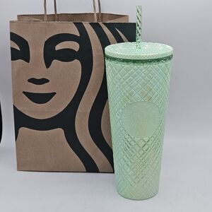 Starbucks 2024 Summer Mint Jeweled PVD Venti Tumbler Collection NWT